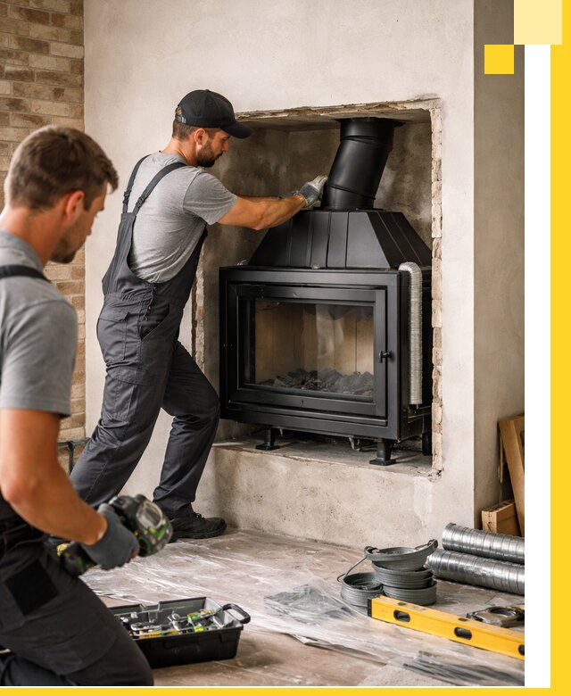Установка каминных топок в Вольске: монтаж, подключение