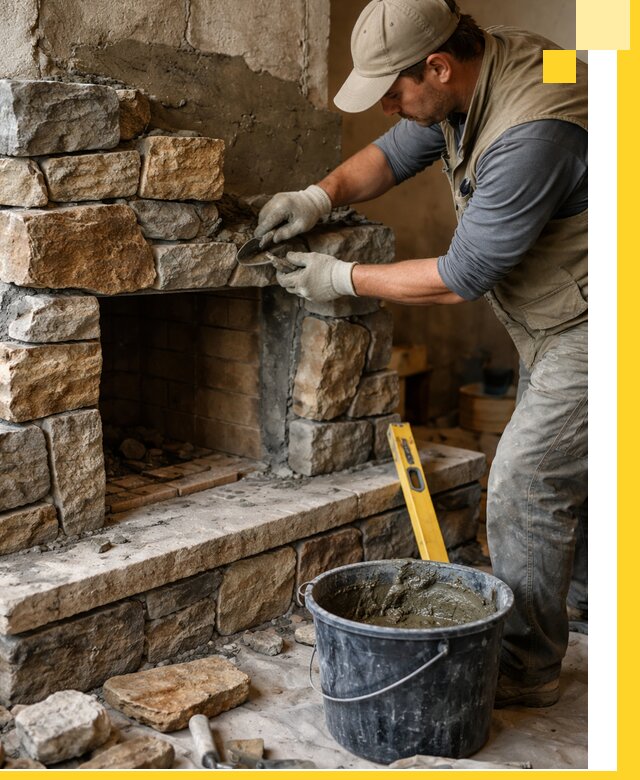 Изготовление и установка каменных каминов под ключ в Вольске