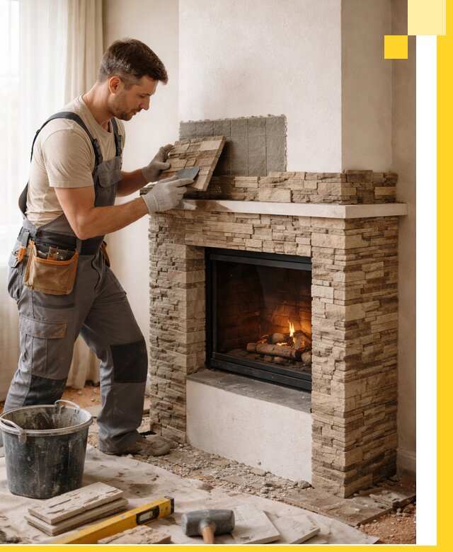 Изготовление и монтаж каминов для дома под ключ в Вольске