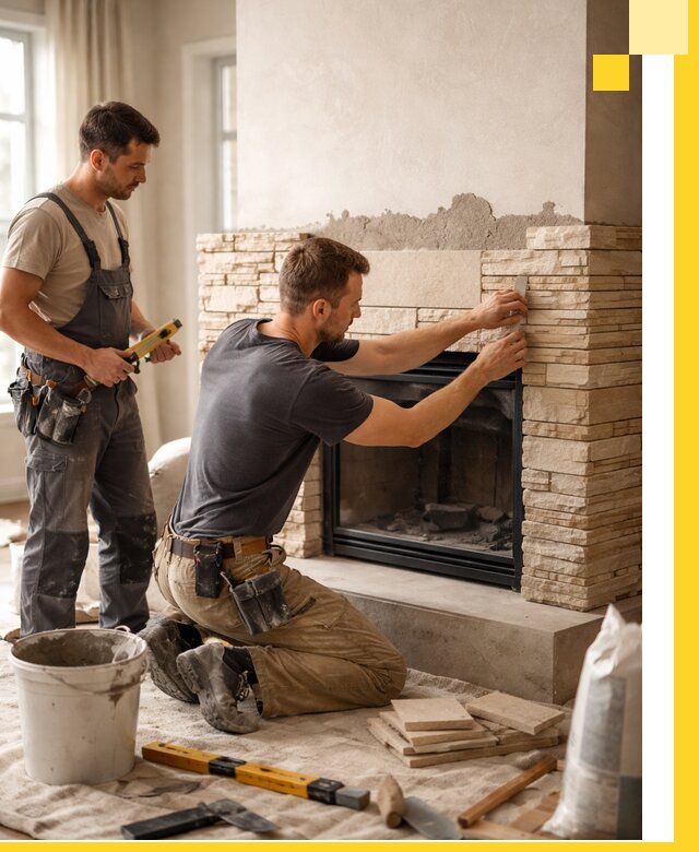 Установка и монтаж каминов для загородного дома в Вольске