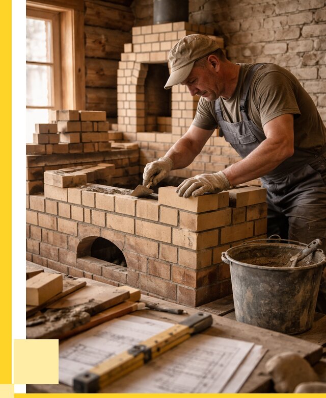 Кладка печей из кирпича в Вольске цены от 30381 р. - ЭриданВль