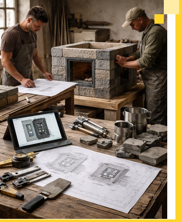 Разработка проектов печей с согласованием и монтажом в Вольске