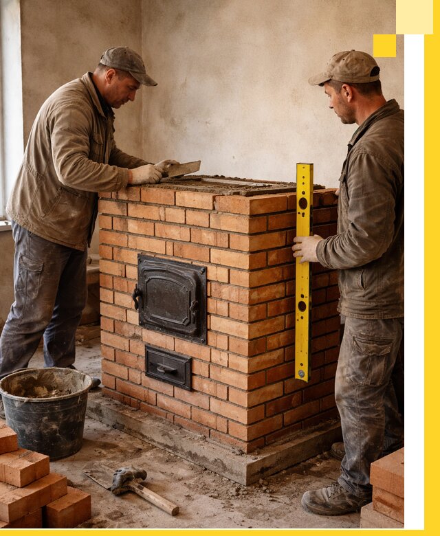 Отопительные печи под ключ в Вольске, установка и сборка