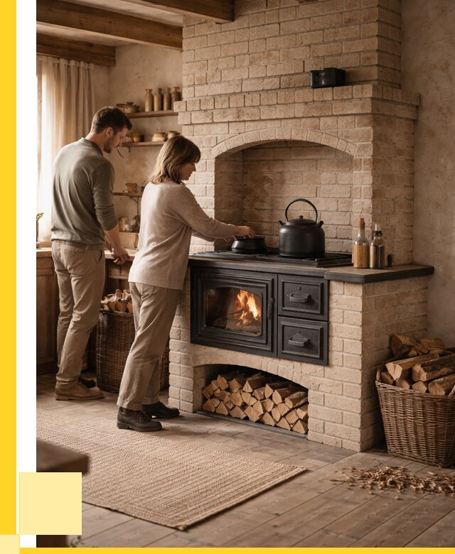 Печи с плитой в Вольске от 45572 р. | ЭриданВль — кирпичная печь