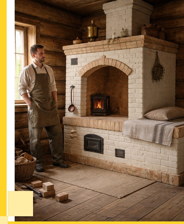 Русские печи с лежанкой под ключ в Вольске от 151905 р. ЭриданВль