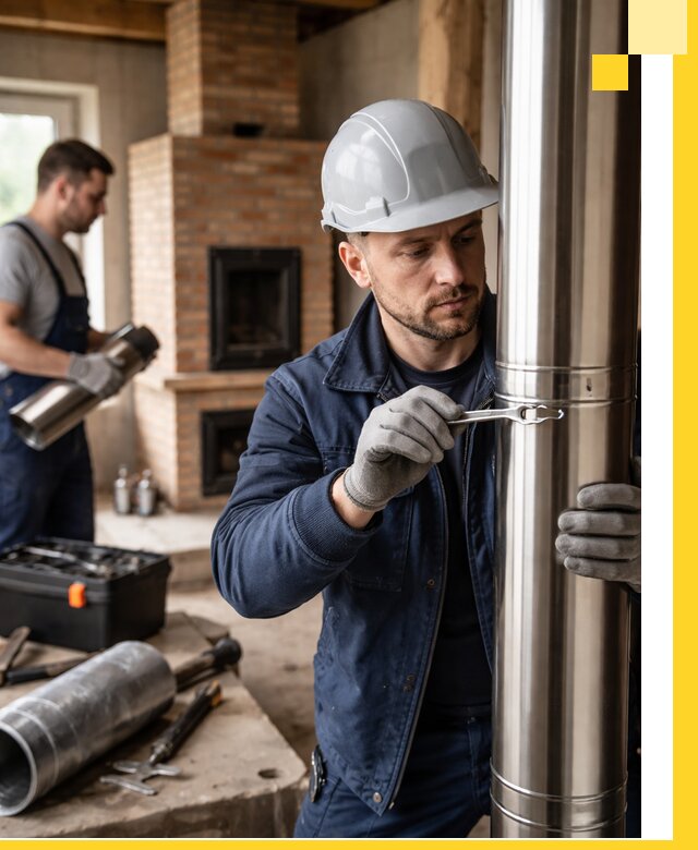 Профессиональный монтаж дымоходов для печей в Вольске