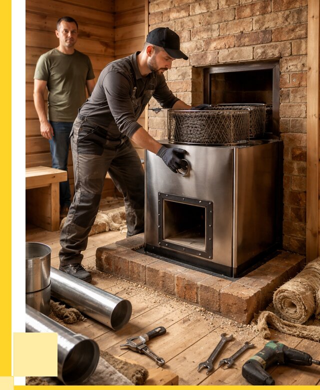 Монтаж банных печей под ключ в Вольске от 18229 р., ЭриданВль