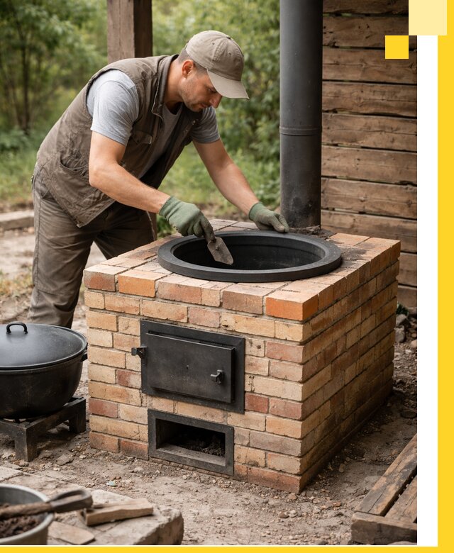 Изготовление и установка печей для казана в Вольске под ключ