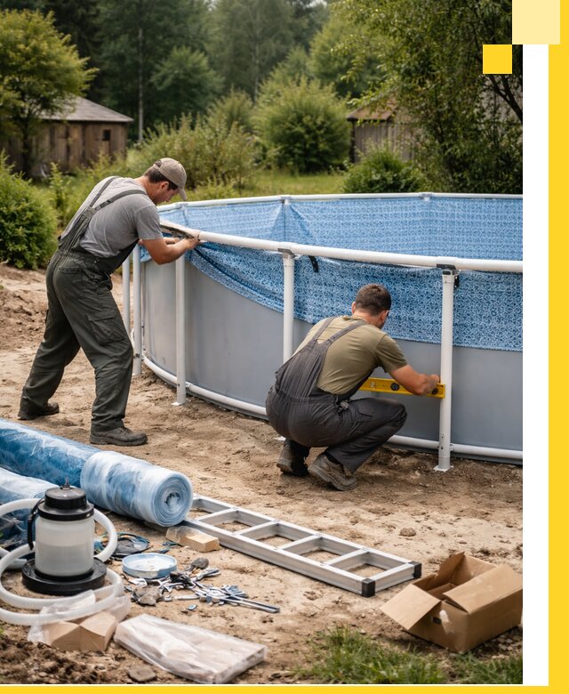 Установка и монтаж каркасных бассейнов в Вольске под ключ