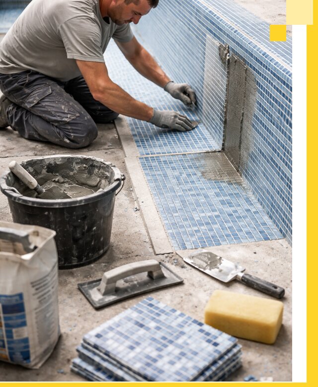 Укладка и ремонт мозаики для бассейнов под ключ в Вольске