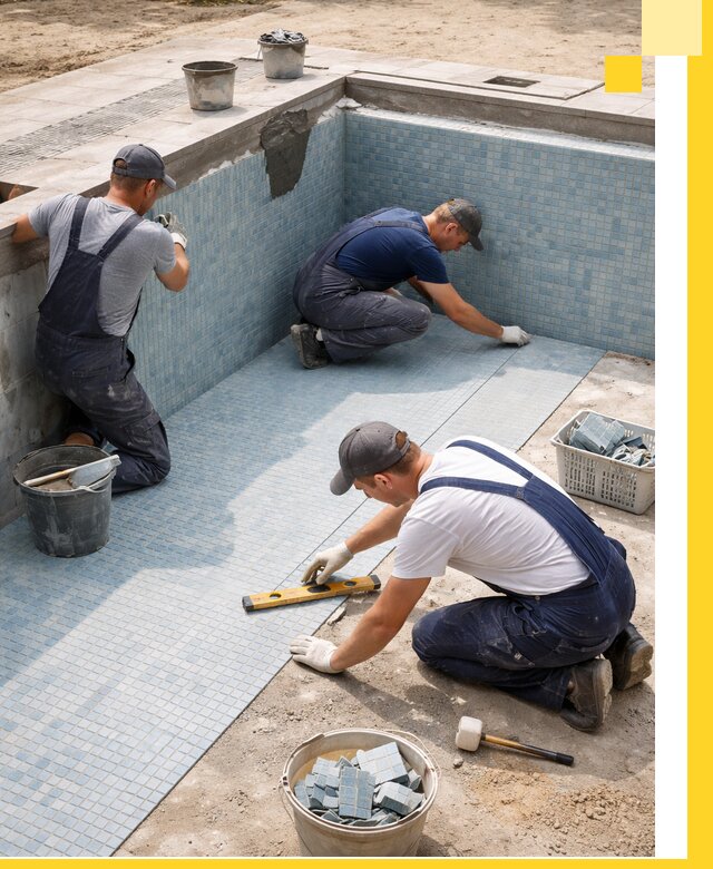 Укладка и установка плитки для бассейнов под ключ в Вольске