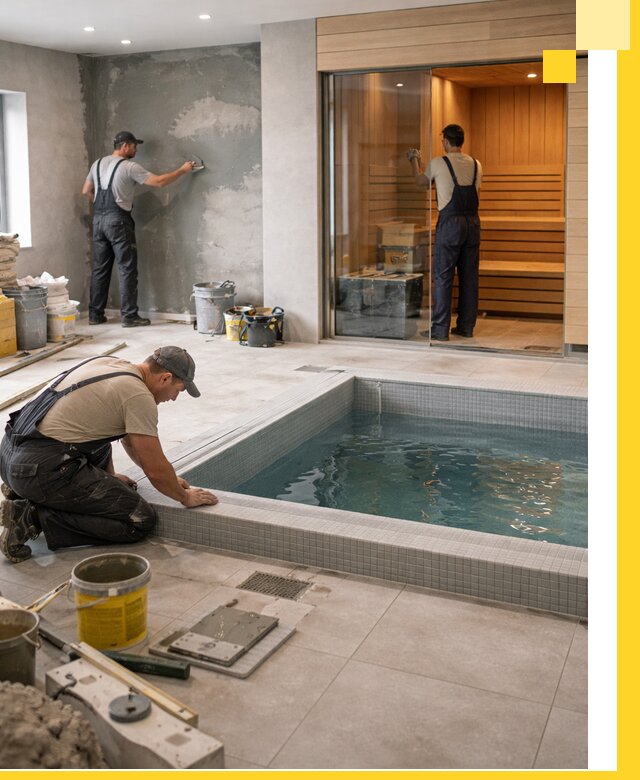 Проектирование и строительство сауны с бассейном в Вольске