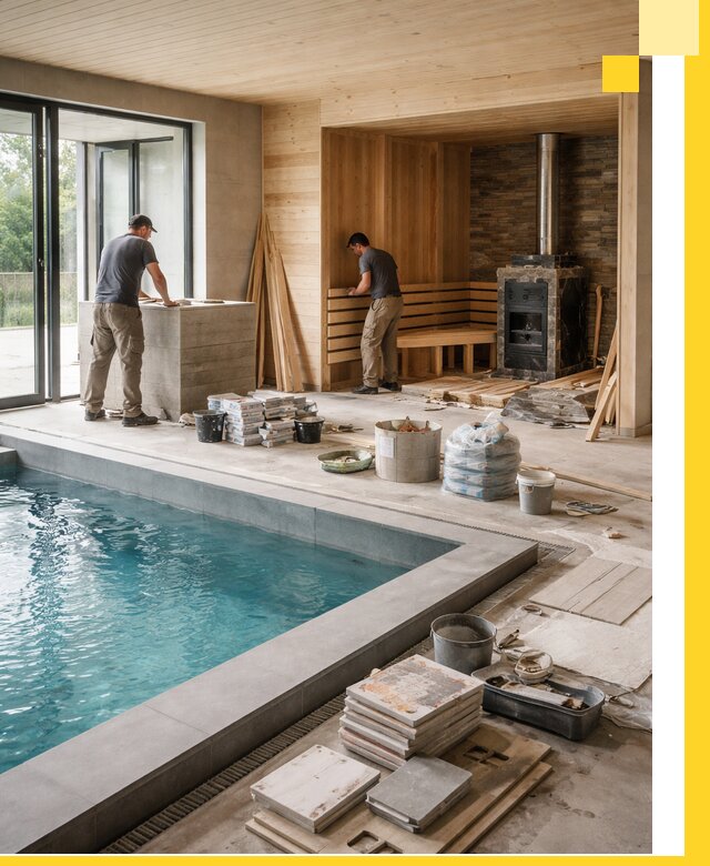 Проектирование и строительство бань с бассейном в Вольске