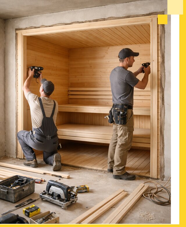 Монтаж саун под ключ в Вольске — проектирование и установка