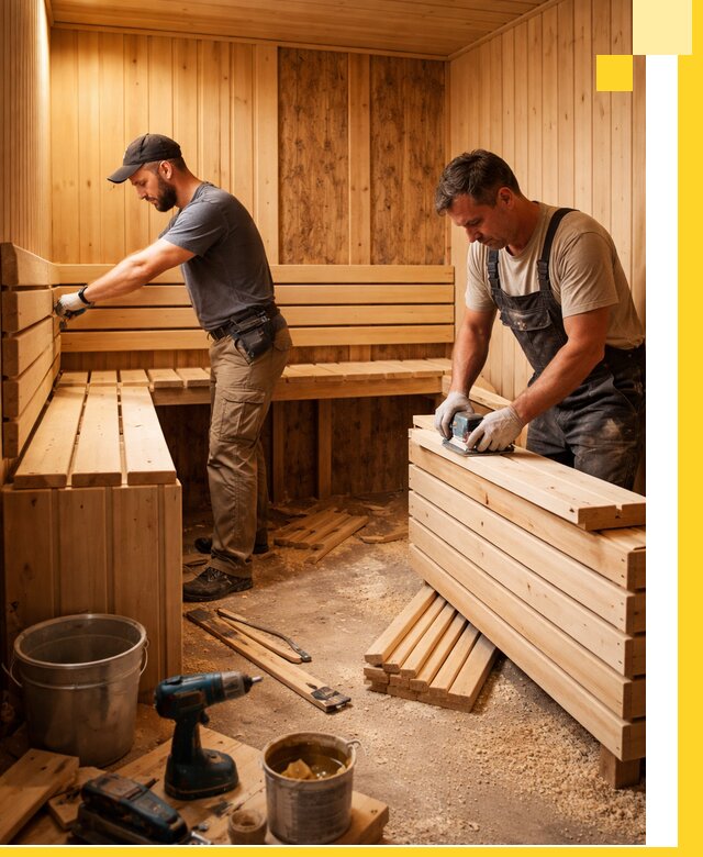 Профессиональный комплексный ремонт саун под ключ в Вольске
