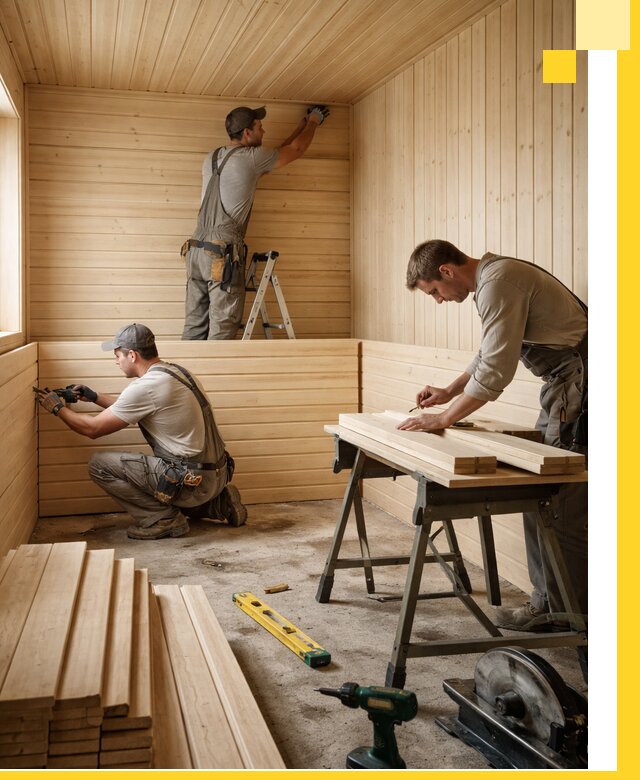 Обшивка саун в Вольске из натуральной древесины под ключ