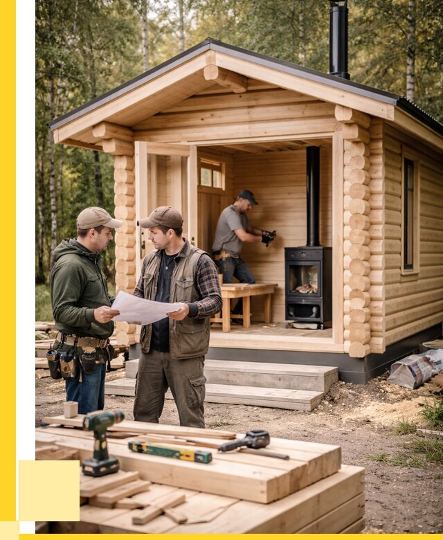 Монтаж бань под ключ в Вольске — от 202540 р. | ЭриданВль