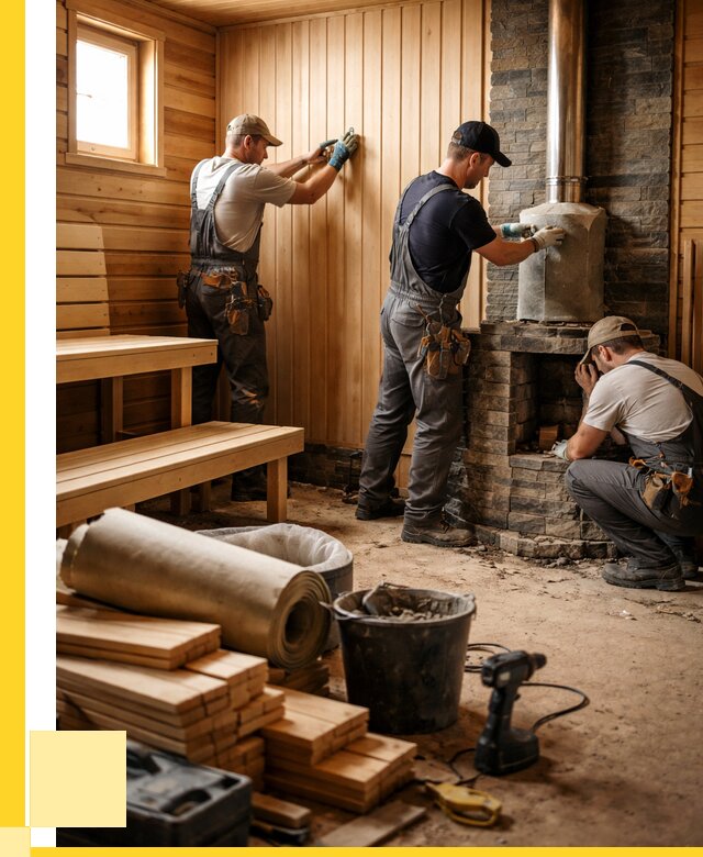 Ремонт бань под ключ в Вольске от 45572 р. | ЭриданВль