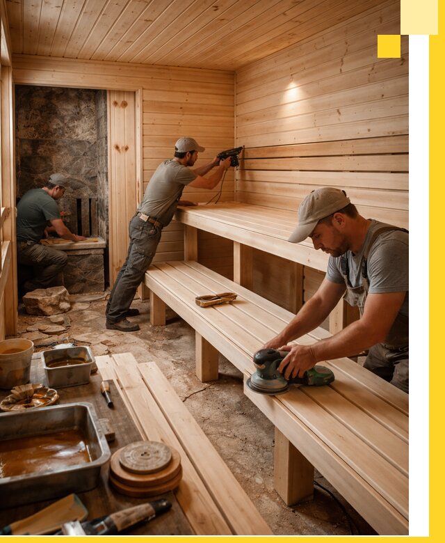 Профессиональная отделка бань в Вольске под ключ, с гарантией