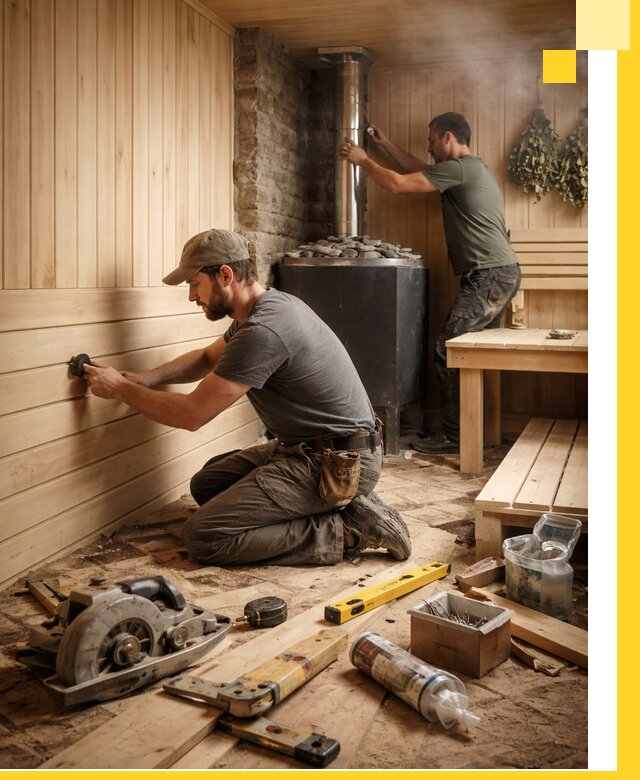 Полное строительство и оснащение парных под ключ в Вольске