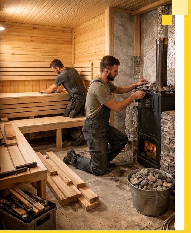 Дизайн и строительство интерьеров бань под ключ в Вольске