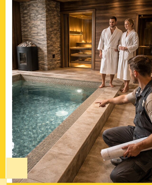 Проект бани с бассейном под ключ в Вольске от 65826 р. | ЭриданВль