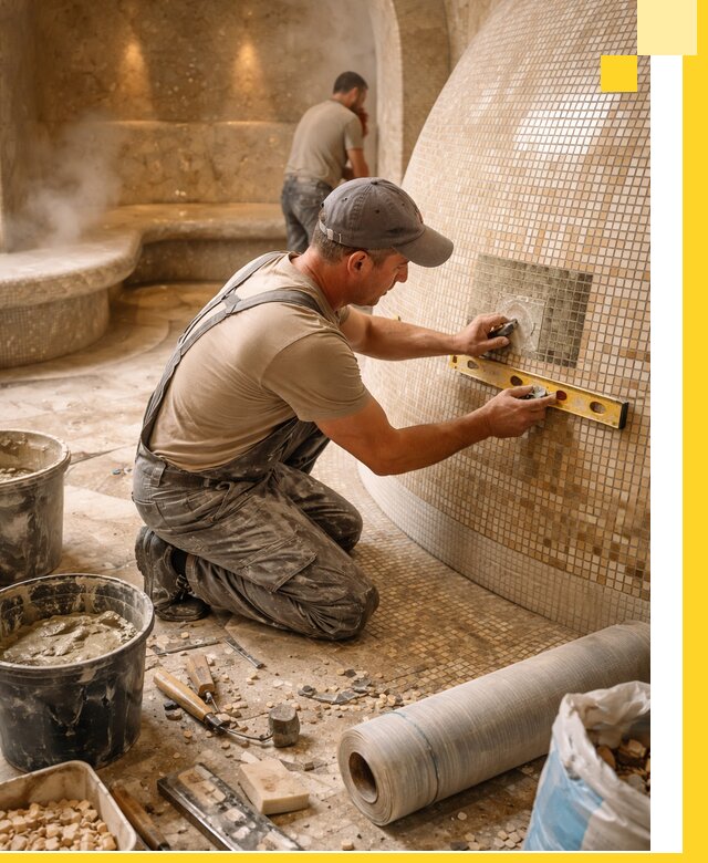 Хамам под ключ в Вольске: проектирование, строительство, отделка