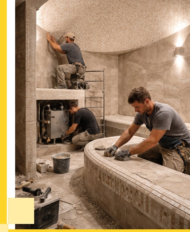 Монтаж хамамов под ключ в Вольске от 253175 р. ЭриданВль