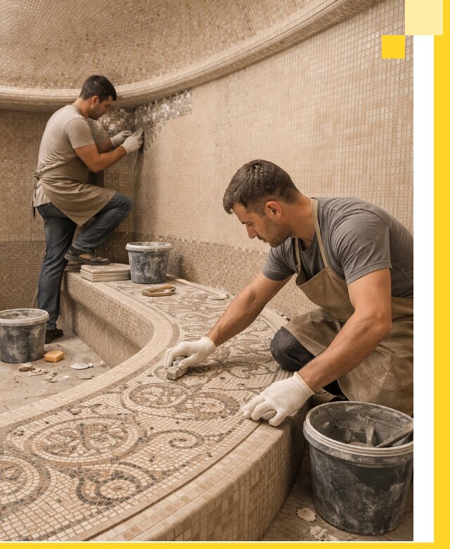 Плитка для хамама в Вольске, укладка, подбор и поставка