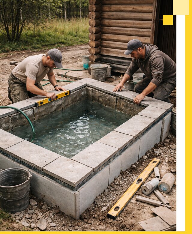 Изготовление и установка холодных купелей под ключ в Вольске